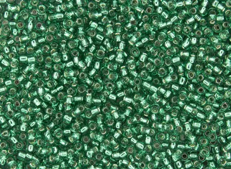 Rokajlové korálky Toho  - Round 15/0 : Silver-Lined Dk Peridot TR-15-24B